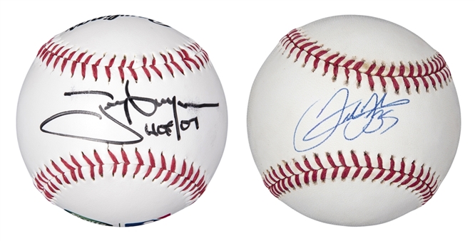 Lot of (2) Hall of Famers Single Signed Baseballs: Tony Gywnn &  Frank Thomas (MLB Authenticated & Beckett)